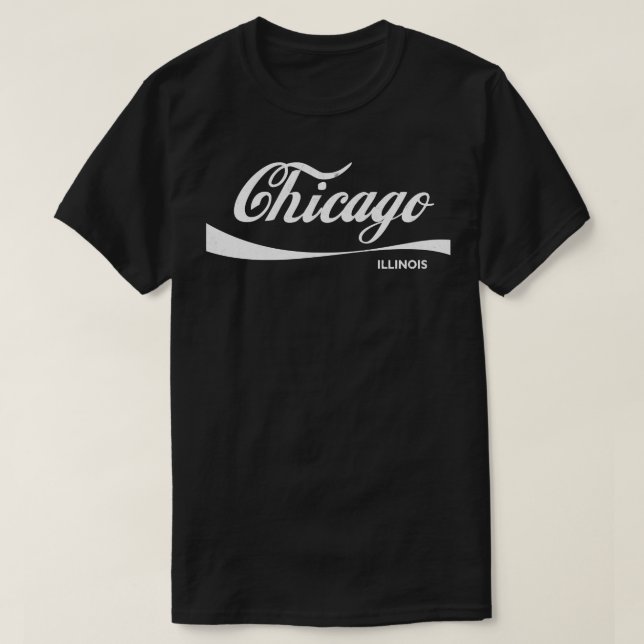 Chicago Retro Faded Style Design T-Shirt (Design Front)