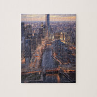 Chicago River and Trump Tower from above
