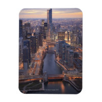 Chicago River and Trump Tower from above
