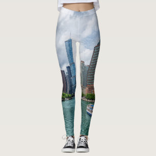 Chicago River and Trump Tower Leggings