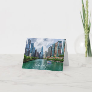 Chicago River and Trump Tower Thinking Of You Card