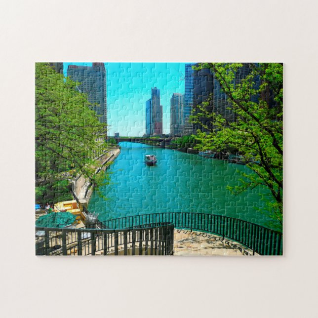 Chicago River. Jigsaw Puzzle (Horizontal)