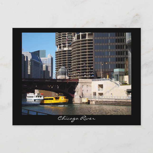 Chicago River Postcard (Front)