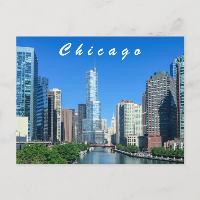 Chicago River Postcard (Front)
