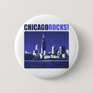 Chicago Rocks! 6 Cm Round Badge
