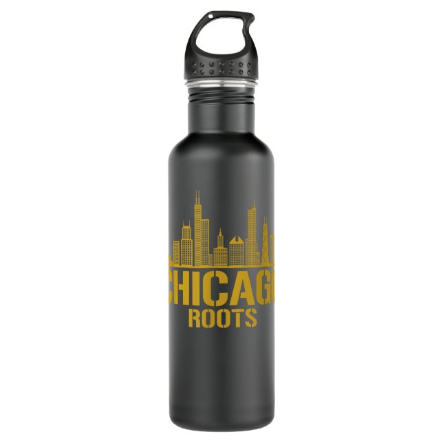 Chicago Roots  710 Ml Water Bottle (Front)