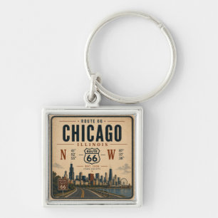 Chicago Route 66 Souvenir Key Ring