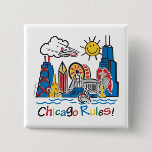 Chicago Rules 15 Cm Square Badge