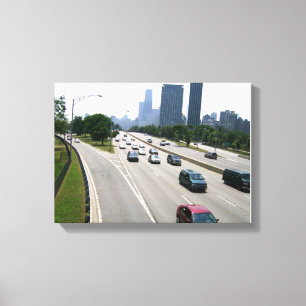 Chicago Rush Hour Traffic Canvas Print