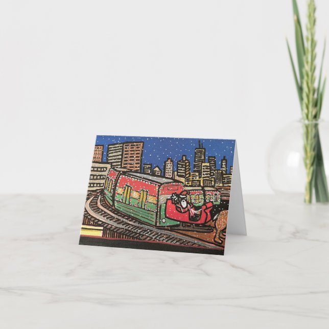 Chicago Santa Train CTA Holiday Card (Front)