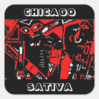 CHICAGO SATIVA SQUARE STICKER