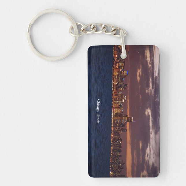 Chicago Skyline acrylic key chain (Front)