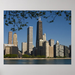Chicago skyline and Lake Michigan, Lake Shore Poster