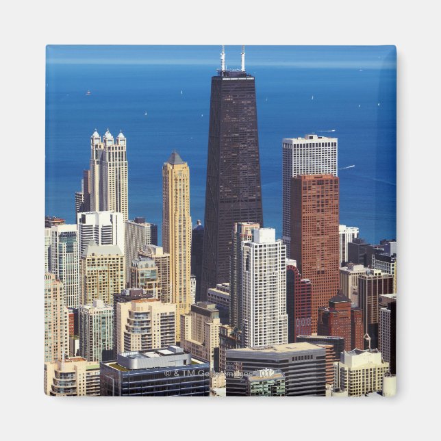 Chicago Skyline and landmarks Magnet (Front)