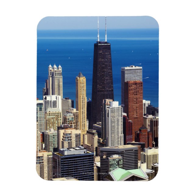 Chicago Skyline and landmarks Magnet (Vertical)