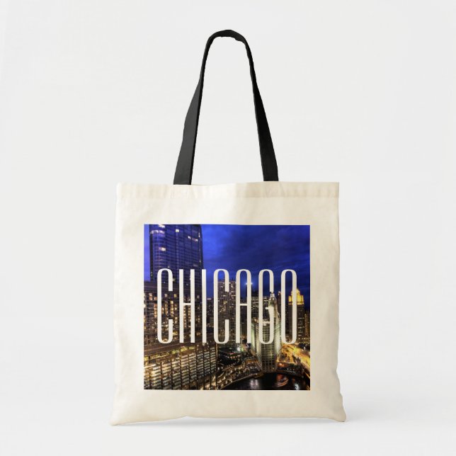 Chicago Skyline Budget Tote Bag (Front)