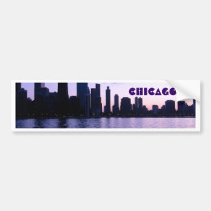 Chicago skyline bumper sticker