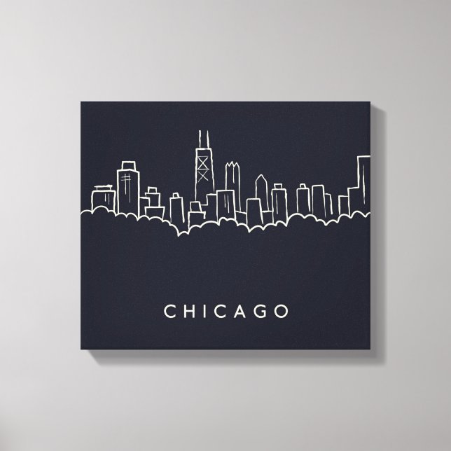Chicago Skyline Canvas Print (Front)