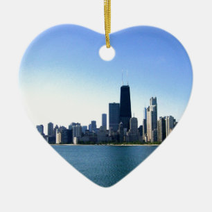Chicago Skyline Ceramic Tree Decoration