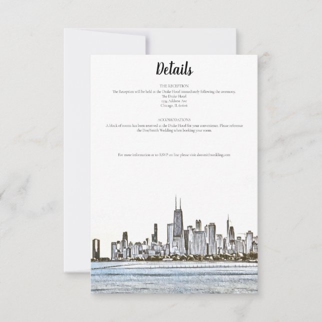 Chicago Skyline Details Card (Front)
