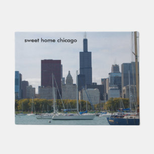 Chicago skyline doormat