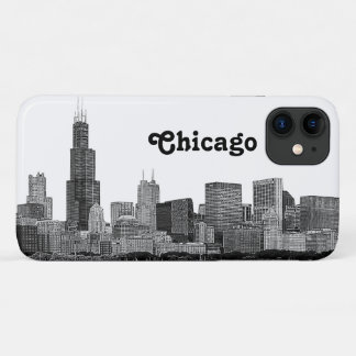Chicago Skyline Etched Case-Mate iPhone Case