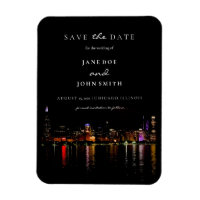 Chicago Skyline flat Save The Date Card