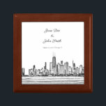 Chicago Skyline Gift Box<br><div class="desc">Chicago Skyline theme gift box keepsake.</div>
