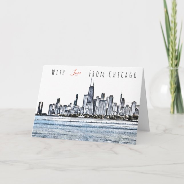 Chicago Skyline Greeting Card (Front)