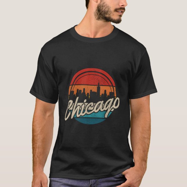 Chicago Skyline Illinois Pride T-Shirt (Front)
