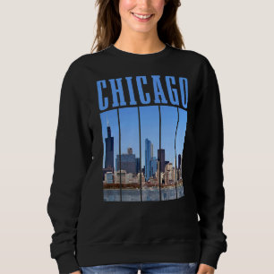 Chicago Skyline Illinois Vintage Pride Chicago Sweatshirt