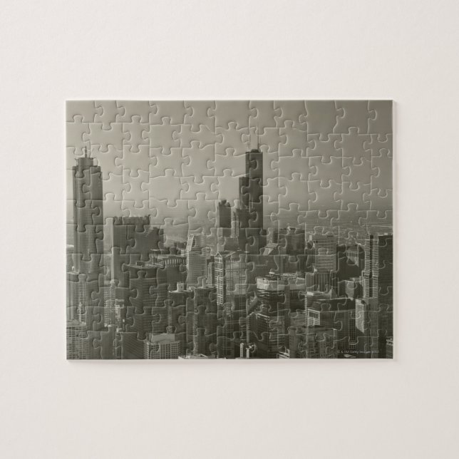 Chicago Skyline, John Hancock Centre Skydeck 2 Jigsaw Puzzle (Horizontal)