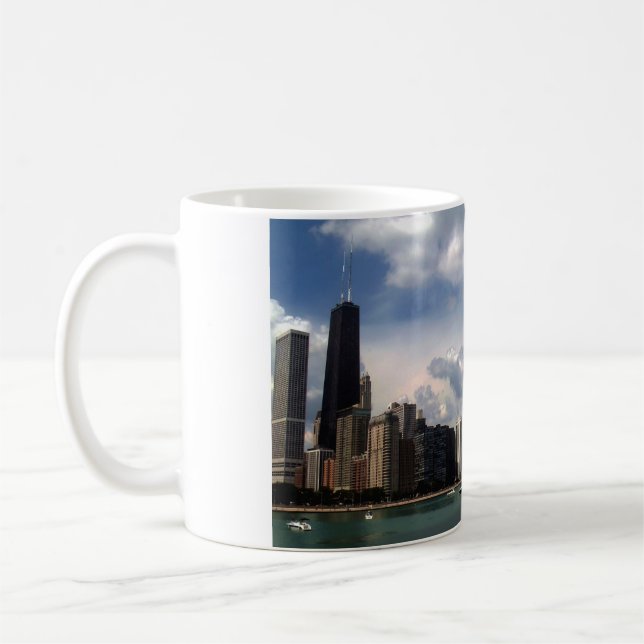 Chicago Skyline Lake Michigan Summer Coffee Mug (Left)