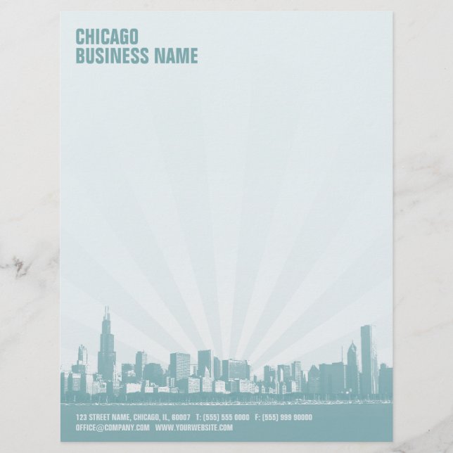 Chicago Skyline letterhead Design (Front)