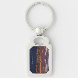 Chicago skyline metal key chain