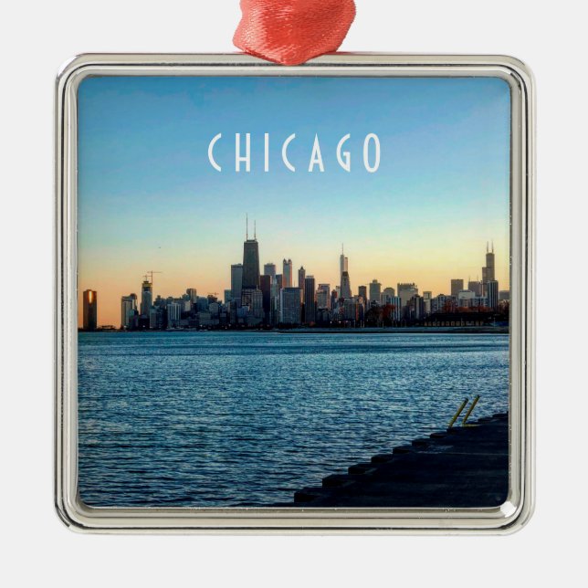 Chicago Skyline Ornament (Front)