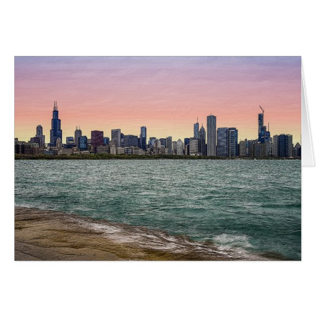 Chicago Skyline Painterly (Front Horizontal)