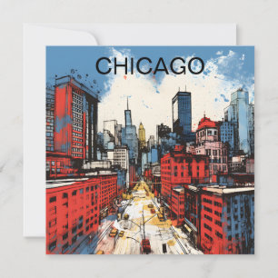 Chicago Skyline Painting – Windy City Urban Art