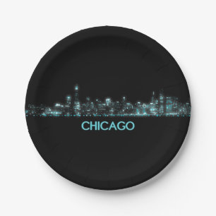Chicago Skyline Paper Plate
