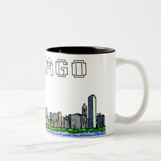 Chicago Skyline Pixel Art Coffee Mug