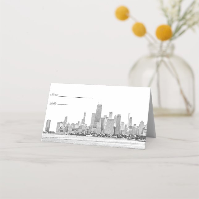 Chicago Skyline Place Cards (Front)