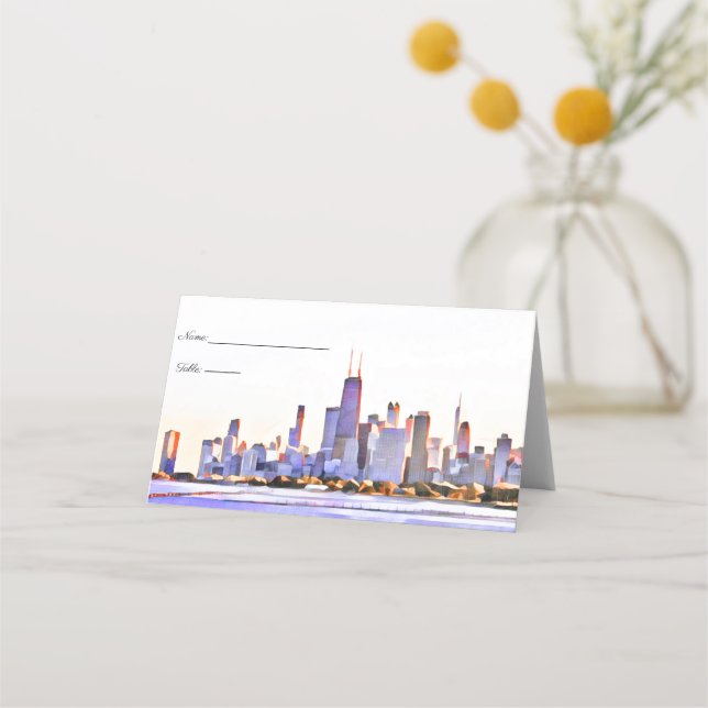 Chicago Skyline Place Cards (Front)