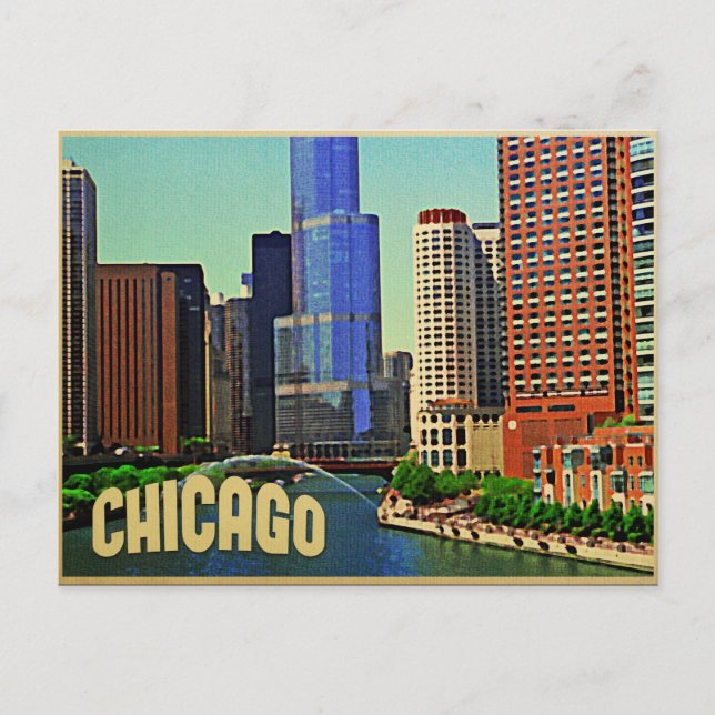 Chicago Skyline Postcard (Front)