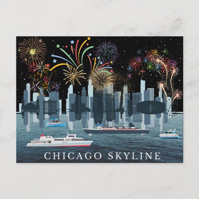 Chicago Skyline Postcard (Front)