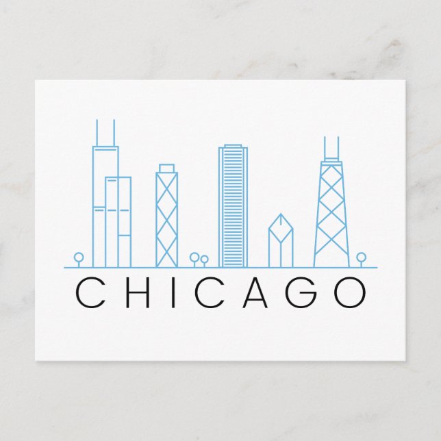 Chicago skyline postcard (Front)