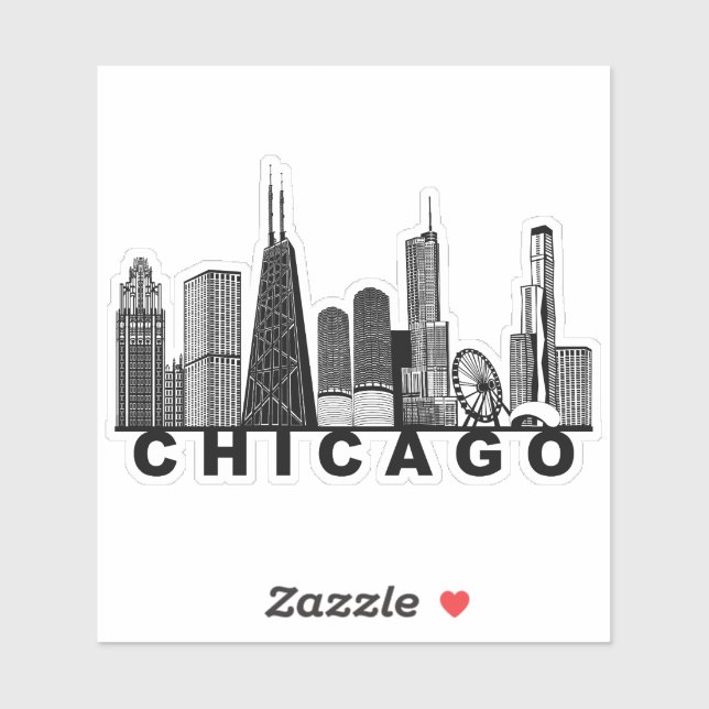 Chicago Skyline Silhouette (Sheet)