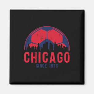 Chicago Skyline Soccer Fc Futbol Illinois Magnet
