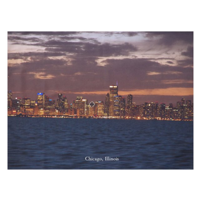 Chicago Skyline tablecloth (Front (Horizontal))