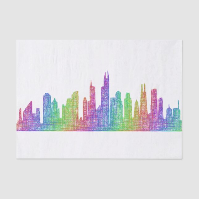 Chicago skyline tissue paper (Front)
