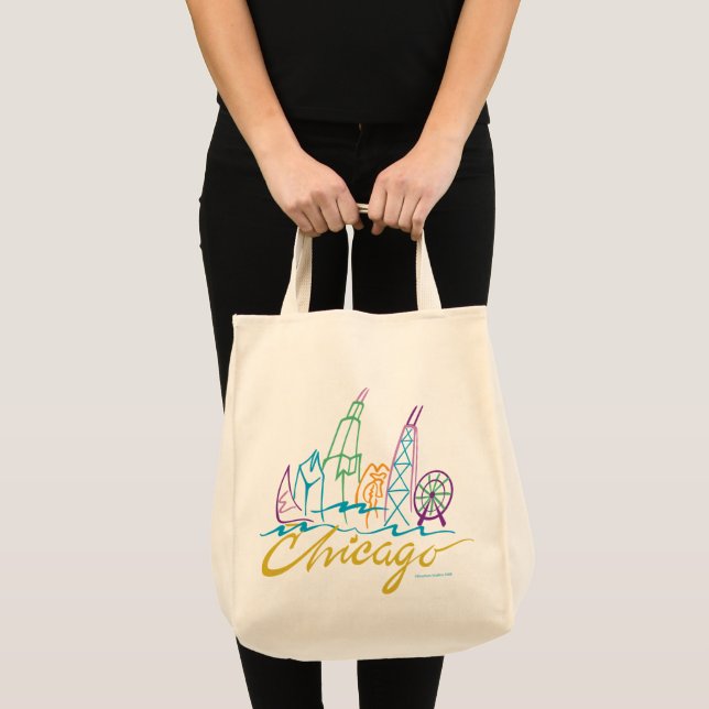 Chicago Skyline Tote Bag (Front (Product))